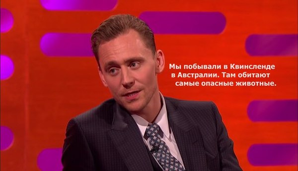 Tom Hiddleston on The Graham Norton Show - Storyboard, , Tom Hiddleston, Chris Hemsworth, Australia