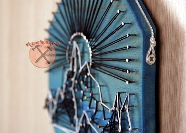 String art - My, With your own hands, String Art, Keys, The mountains, Panel, Painting, Longpost