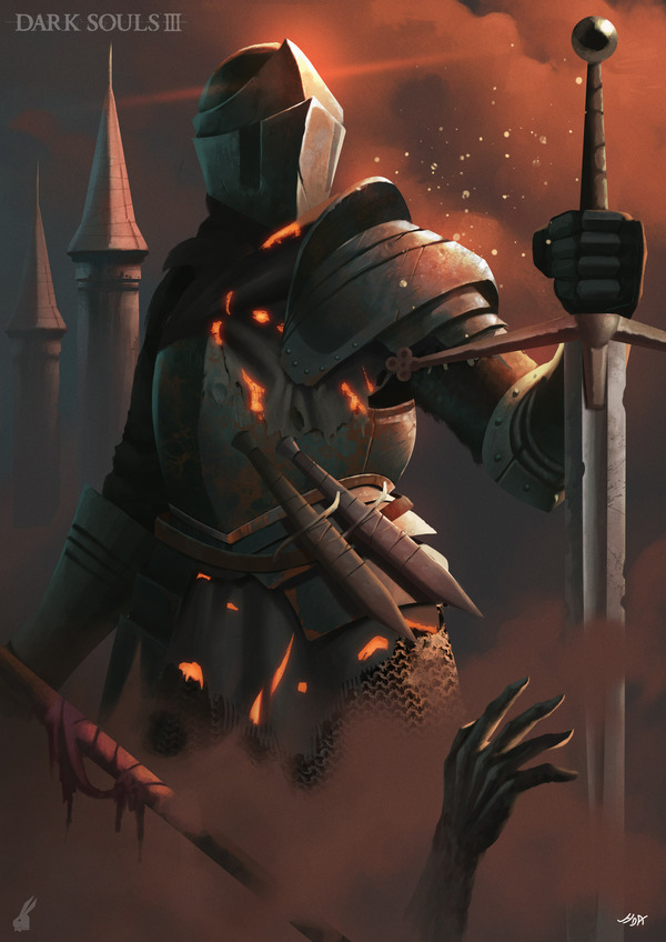 Another Fan - My, Art, Images, Games, Dark souls, Dark souls 3, Knight, Knights