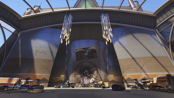 Ruined airport in Numbani on PTR, Doomfist's glove is missing - Overwatch, Ptr, Doomfist