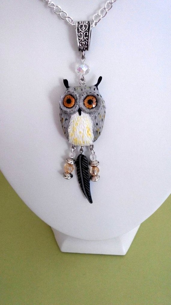 Owl - My, With your own hands, Polymer clay, Owl, Longpost