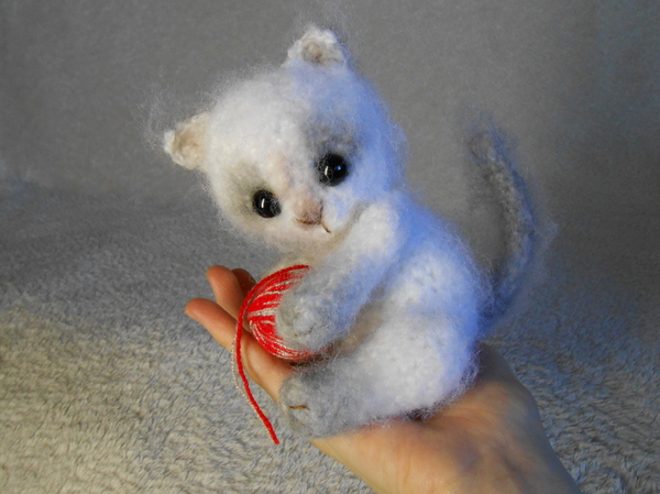 Not felting, but knitting) - My, Creation, Knitting, Longpost, Handmade, Order, cat, Souvenirs, Knitted toys