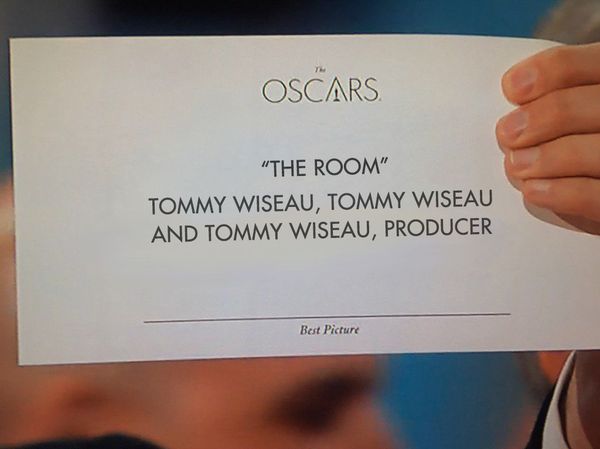 But we know who actually won the Oscar. - Oscar, Tommy Wiseau, Genius, Photoshop, Room