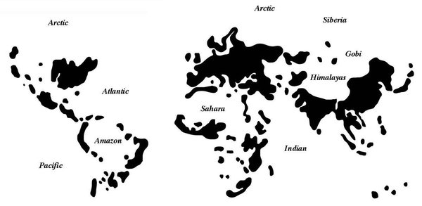 Territories where the population density is more than 30 people per 1 square kilometer. - Cards, Population, Density, Interesting