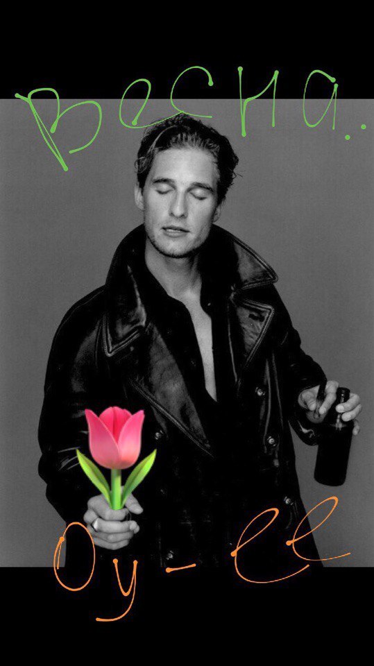 McConaughey and Storis on Instagram perfectly describe the coming spring! - My, Spring, Tulips, Matthew McConaughey