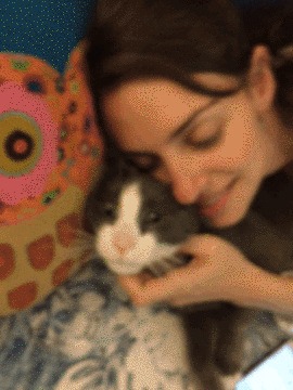 1 марта - всемирный день котов:) Кот, Гифка, Девушки, Обнимашки, Праздники, Март, Весна