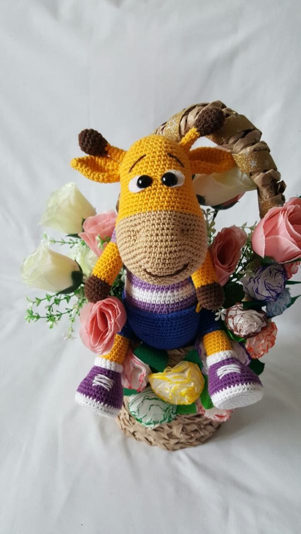 Giraffe - Knitting, Amirugumi, Needlework, Longpost