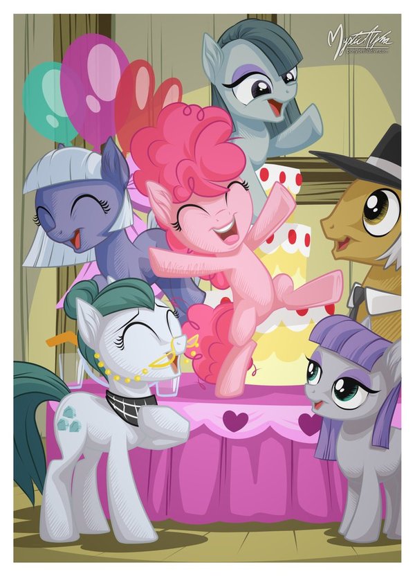 Pie Family - My little pony, PonyArt, Pinkie pie, Igneous Rock Pie, Cloudy Quartz, Marble pie, Maud pie, Limestone Pie, , Mysticalpha