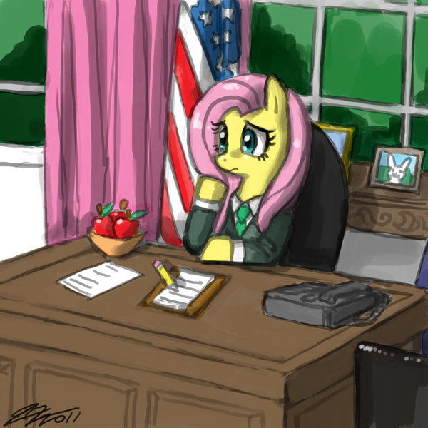 President Fluttershy - My little pony, PonyArt, Fluttershy, John joseco