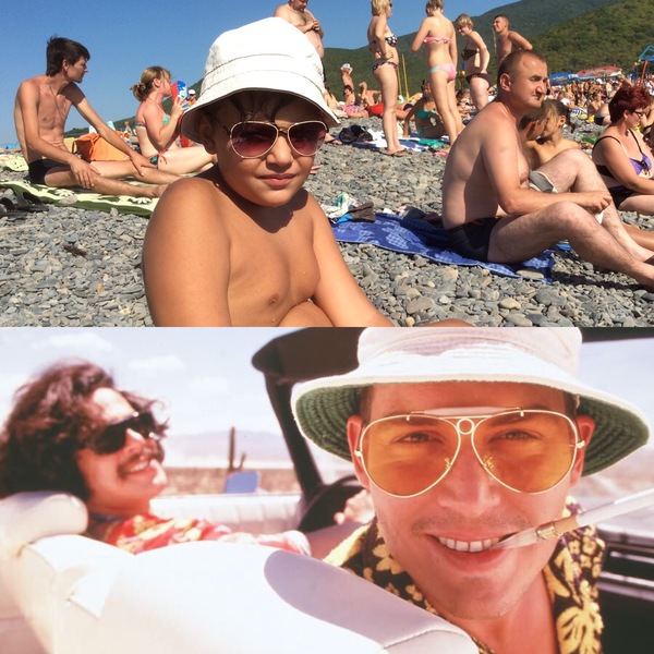 That moment when the shots from your favorite movie come to life on vacation. - My, Beach, Movies, Fear and Loathing in Las Vegas