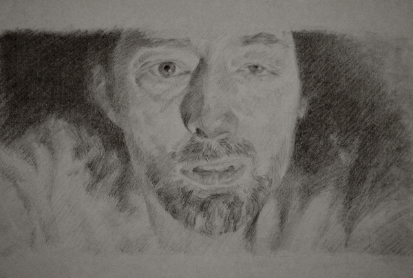 Thom Yorke in pencil - My, Portrait, Drawing, Painting, Art, Thom York, Rock, Radiohead, Music
