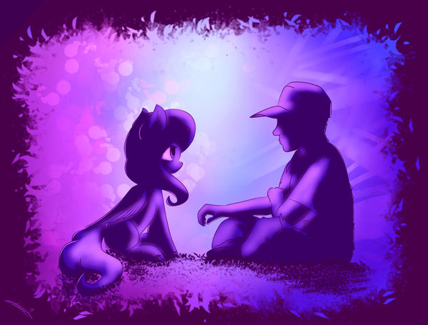 Acquaintance of two worlds - My little pony, PonyArt, Deviantart, Fluttershy, Person