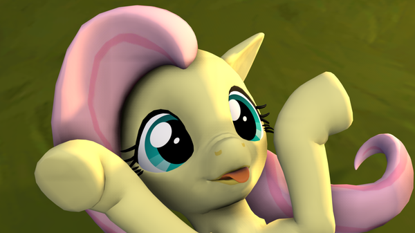 Cutie Fluttershy My Little Pony, Fluttershy, 3D, SFM, Luminousdazzle