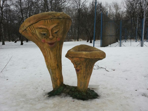 Concrete sculptures in the Northern Tushino park - My, Tushino, The park, Sculpture, Story, Forest Park, Longpost