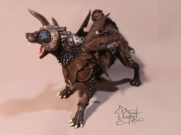 Arraktash - My, Wolf, Armor, , Handmade, Statuette, Figurine, My, Handmade, Longpost, Figurines