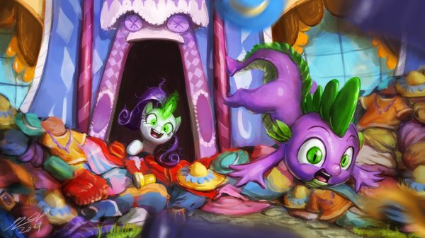 Keeping an open mind My Little Pony, Ponyart, Rarity, Spike, S04e23, Assasinmonkey