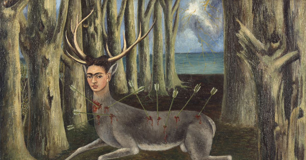 Ках ло. Картины Фриды Кало раненый олень.