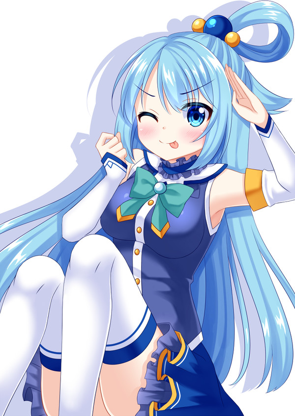 Aqua - Anime Art, Аниме, Aqua, Konosuba