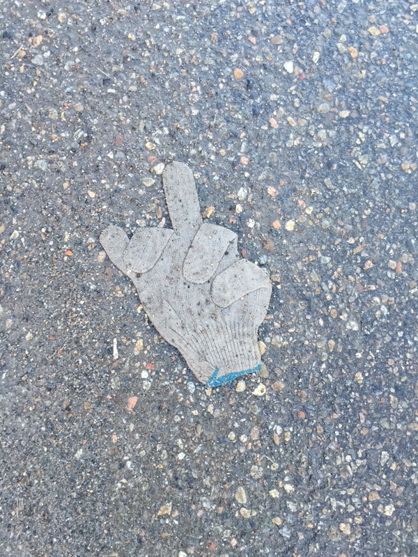 The snow has melted.. - My, Gloves, Spring, Road