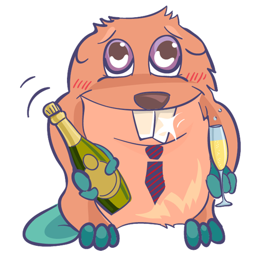 Beaver stickers for iMessage and Telegram + codes(Appstore) - My, Stickers, Promo code, Drawing, Telegram, Imessage, Art, iOS, Apple, Longpost