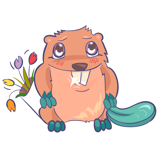 Beaver stickers for iMessage and Telegram + codes(Appstore) - My, Stickers, Promo code, Drawing, Telegram, Imessage, Art, iOS, Apple, Longpost