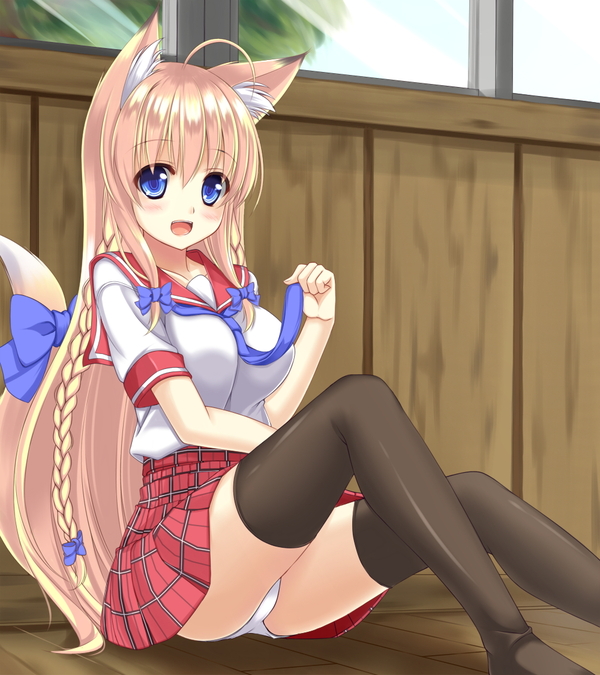 Fox girl - NSFW, Anime, Anime art, Sogaya, Animal ears, Anime original