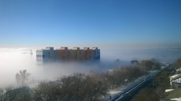 Spring fog at the Ob HPP - My, Fog, Obges, Novosibirsk, Russia, Spring, Silent Hill, Nature, Longpost