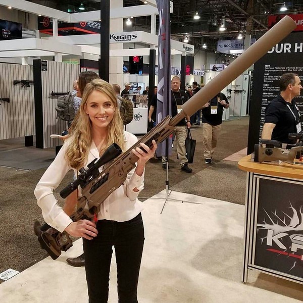 Girl loves more - Sniper rifle, Beautiful girl, Weapon