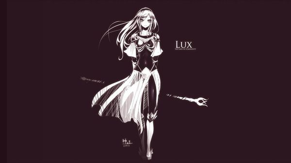 Lux The Lady of Luminosity - Slenderness, League of legends, Suite, Black and white