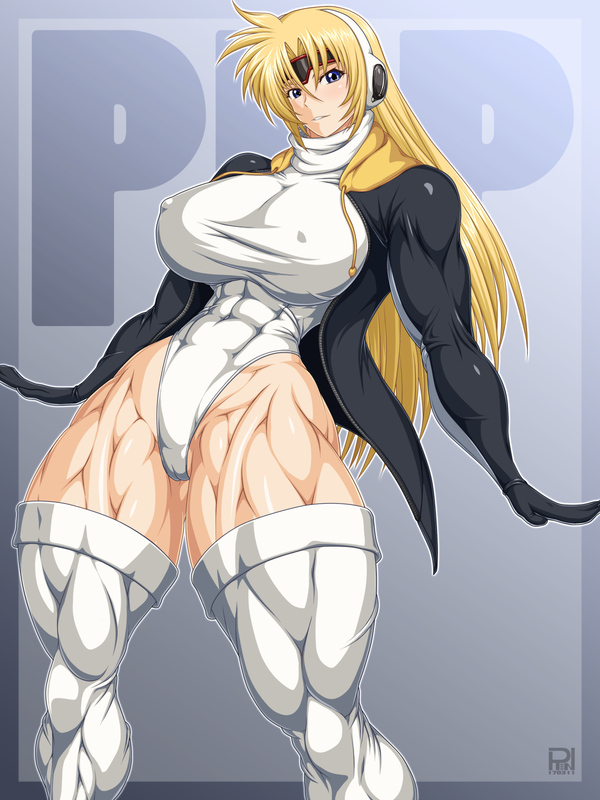 Racheal (Emperor Penguin Cosplay) - Rentb, Art, Strong girl, Sleep-Sleep, Extreme muscles, Anime, Anime art