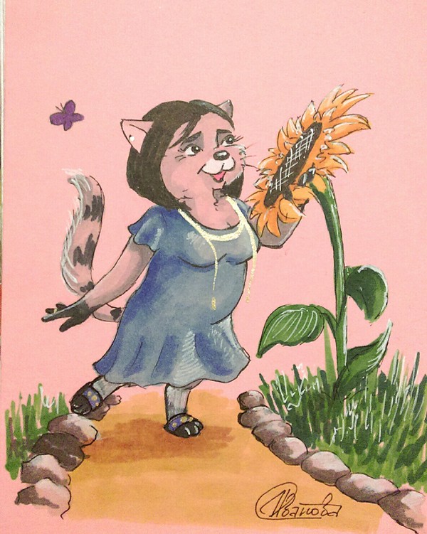 Spring, March cats are everywhere, and I have March cats! - My, March 8, cat, Illustrations, Drawing, Longpost