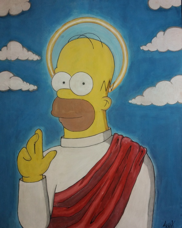 St. Homer - My, The Simpsons, , Homer Simpson, Nimbus, Icon