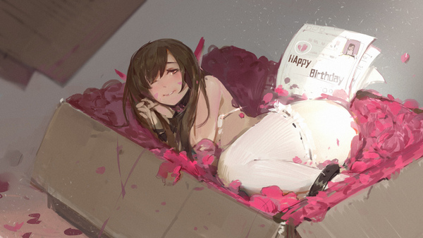 Perfect birthday present - Overwatch, Dva, , Birthday, Art, Presents, Games, Beautiful girl