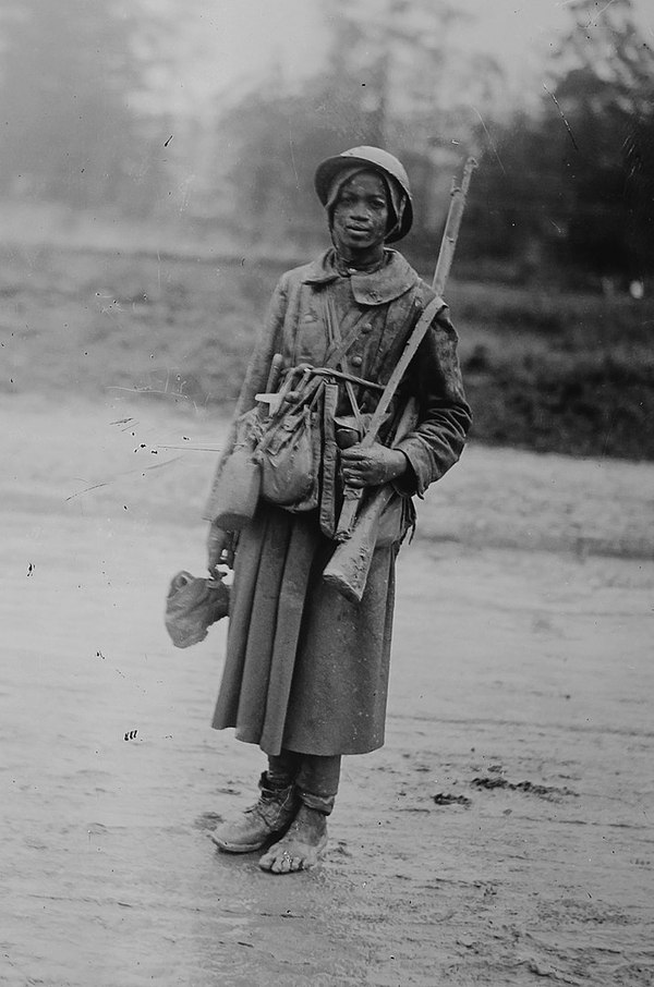 Young Senegalese tyrailleur October 24, 1916 near Verdun. - World War I, France, Verdun