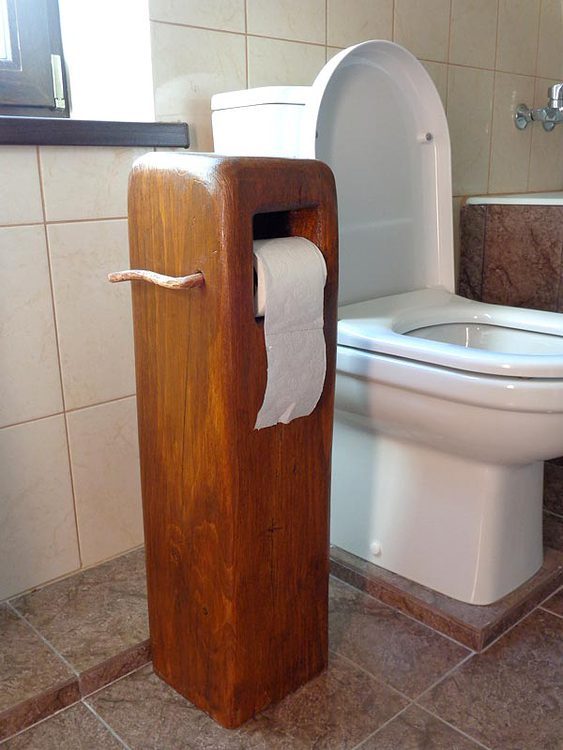 One-armed bandit - a brutal toilet paper holder - My, Carpenter, With your own hands, Toilet paper, Holder, Interior Design, Bragging, Boasting