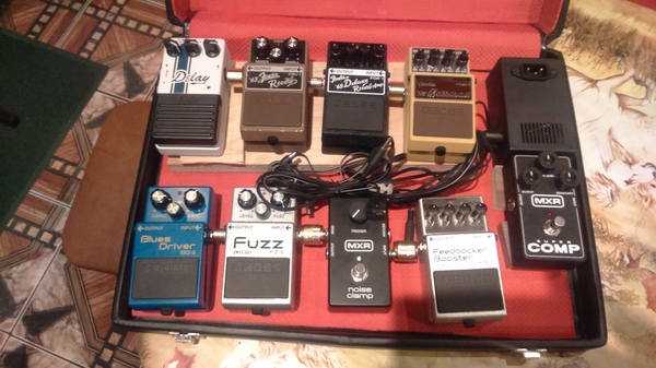 Exclusive pedalboard. Gathered for six months - My, Guitar, Electric guitar, Music, Pedalboard, Lotion