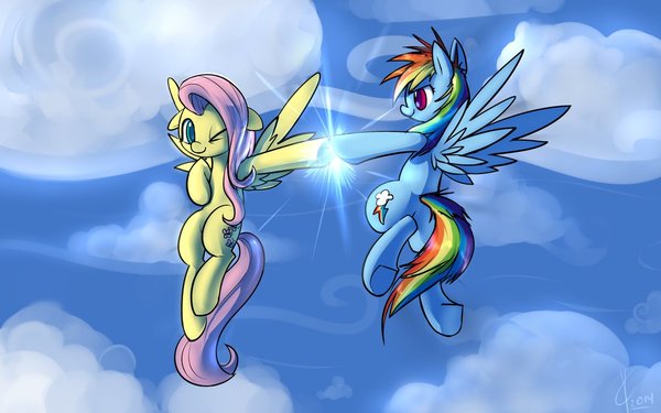 ZOOM ENHANCE - My little pony, PonyArt, Rainbow dash, Fluttershy