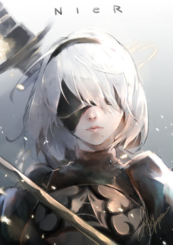 Yorha 2b [compilation] - NIER, NIER Automata, Yorha 2b, Yorha unit No 2 type B, Anime art, Deviantart, Longpost