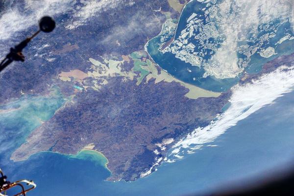 View from space on the beauty of the Earth. Part 3 - Space, ISS, The photo, Land, Orbit, Longpost, Alaid Volcano, Crimea, Cuba, Amazon, England, , France, Canyon, USA, Romania, Shadow, Dunes, Saudi Arabia, Antilles, Caribs, Gibraltar, Golden Gate