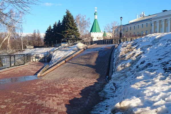 Footpath - My, Beautification, Gradient, Slide, Nizhny Novgorod, Kremlin