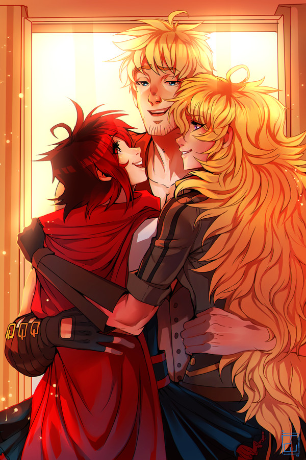 Family - Anime Art, Аниме, RWBY, Taiyang Xiao Long, Yang Xiao Long, Ruby Rose