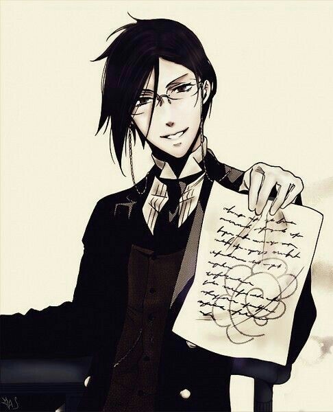 Sebastian - Anime, Art, Sebastian, Sebastian Michaelis, , Anime art, , Butler, Longpost, Kuroshitsuji