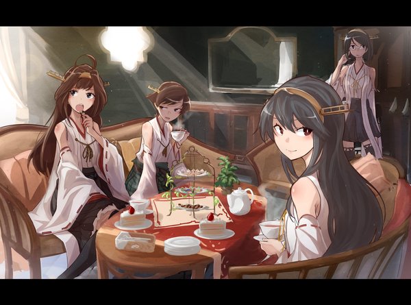 Kongou sisters - Kantai Collection, Anime Art, Kanmusu, Kongou Sisters, Kongou, Kirishima, Haruna, Hiei