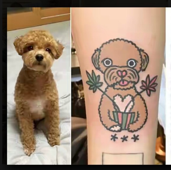 Korean tattoo artist famous for his funny pet tattoos - Tattoo, Pets, Longpost, Instagram, Dog, cat