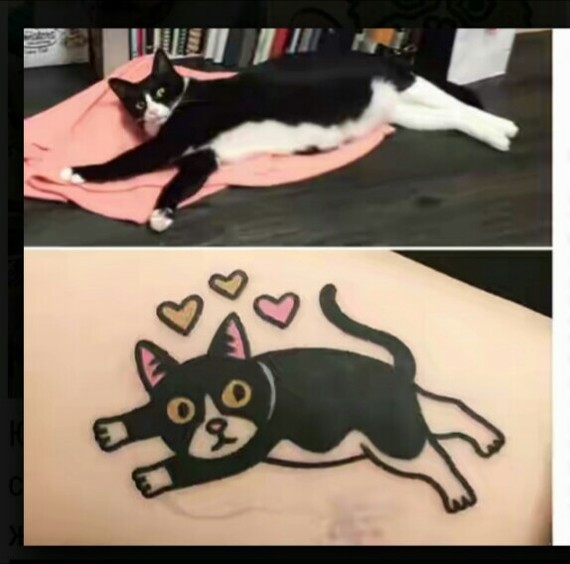 Korean tattoo artist famous for his funny pet tattoos - Tattoo, Pets, Longpost, Instagram, Dog, cat