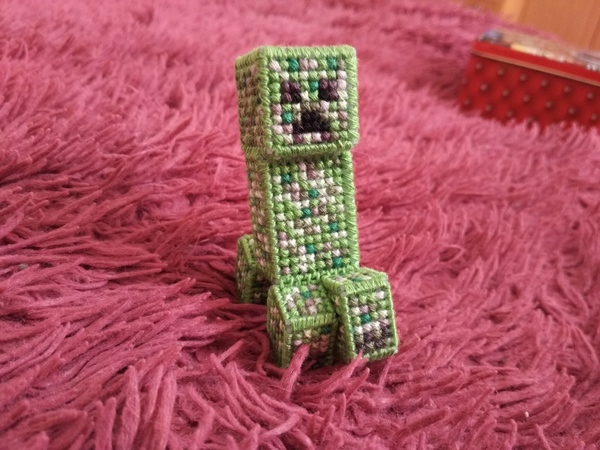 Friday Creeper :) - Embroidery, My, Handmade, Minecraft