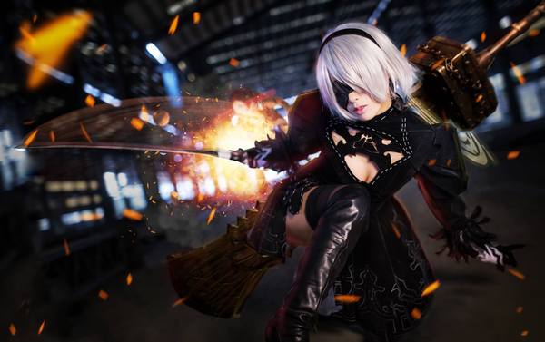 YoRHa No.2 Type B - NIER, NIER Automata, Cosplay, Girls, Longpost