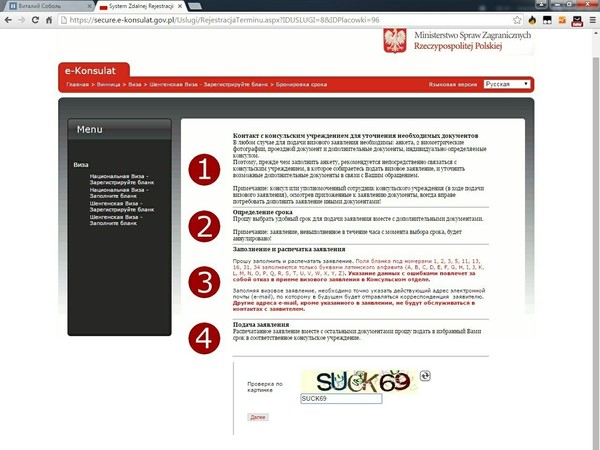 The Consulate of Poland, as it were, hints at what needs to be done in order to obtain a visa. - My, Visa, Poland, Captcha, Consulate, Humor