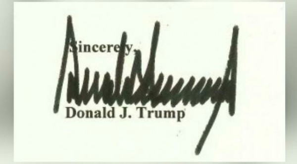 Trump's signature. - Signature, Donald Trump