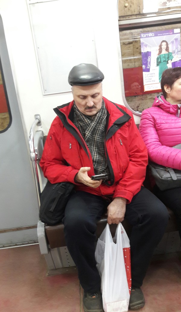 When I was traveling with my dad. - My, Republic of Belarus, Metro SPB, Daddy